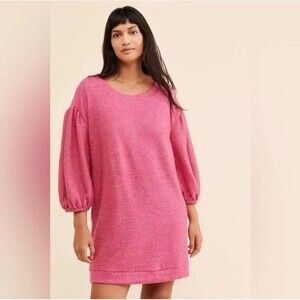 NWT Anthropologie Saturday Sunday Lyla Cozy Tunic Dress XL Petite Pink Puff Boho